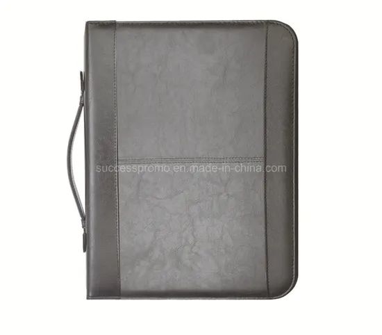 Customised Hand-Made Leather File Folder with Pen Loop Size A4 Color Black Origin China Usage File Box Trademark - Image 4