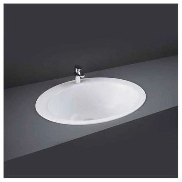 White Ceramic Inset Counter Top Basin Color White Shape Round Pattern Plain Material Ceramic Application Washroom Basin Type Counter - Image 1