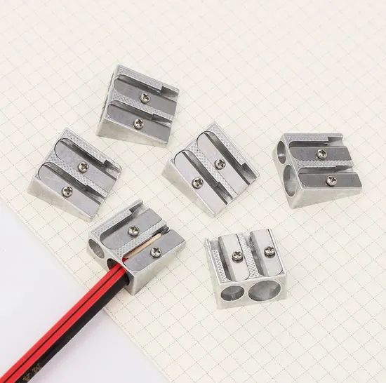 Aluminum Metal Sharpener with Double Holes Color White Style Simple Origin Anhui Model NO. 002 Shape Standard HS Code - Image 6