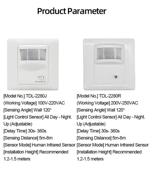 Wall Switch Tdl-2280j Smart Home PIR Motion Sensor and Motion Sensor Switch and Position Sensor - Image 2