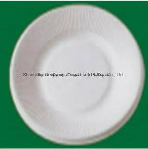10 Inch Environmental Bagasse Pulp Round Plate Disposable Tableware Customized Customized Origin China Specification 100% sugarcane pulp - Image 3