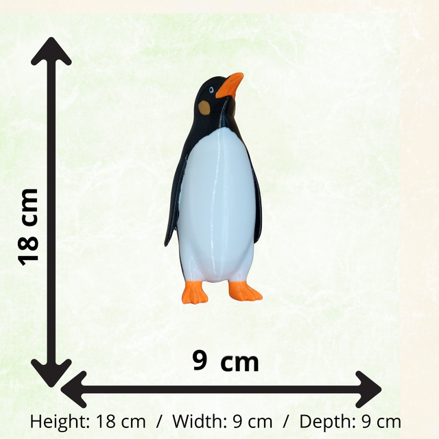 Modern Penguin Decorative Figurine – 3D Printed Black & White Penguin Statue – Minimalist Home Decor Ornament – 18cm - Image 3