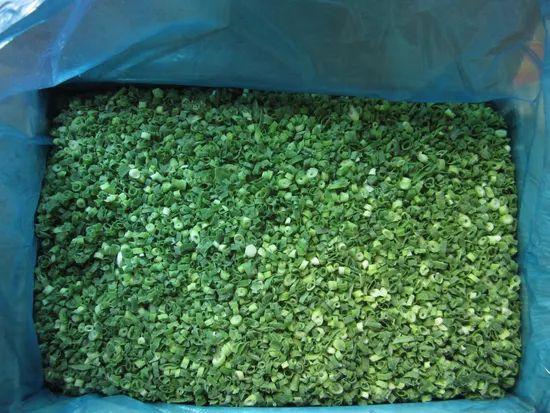 Top Quality and Texture Frozen Spring Onion IQF Green Onion Style Whole Origin China Processing IQF HS Code 0710229000 Storage Temperature - Image 4