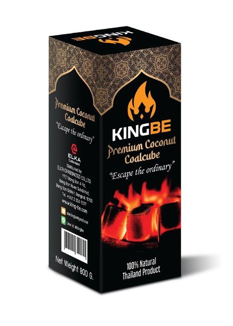 KINGBE Cube Coconut Shell Charcoal for Shisha, Hookah & BBQ (Low-Ash, Odorless, OEM) - Image 3