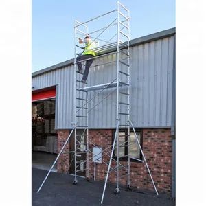 2ND Hand Used Aluminum Mobile Scaffolding Tower Material Shape Round Color Silver Trademark SOLID Model NO. Solid-s-m Origin Shanxi, - Image 3
