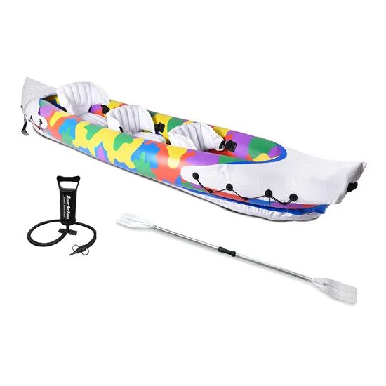 Inflatable Toy Canoe Inflatable Fishing Kayak for 3 Person Using - Image 2