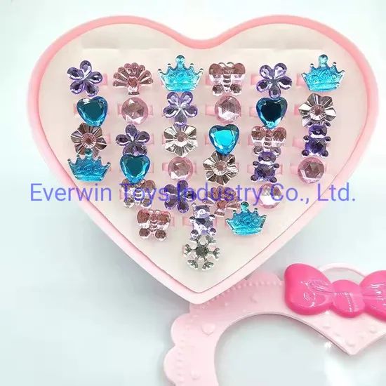 Plastic Toy Children Gift Jewelry Diamond Finger Rings - Image 2