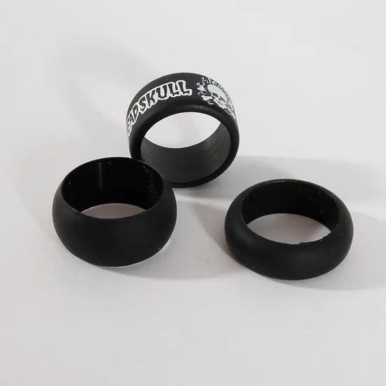 Factory Womens Silicone Rubber Rings Finger Rings with Custom Logo - Image 6