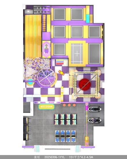 Commercial Indoor Playground Slide with Rope Course Trampoline - Image 3