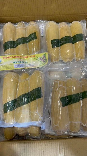 Frozen steamed sweet corn Brix 12 Up Size 20-25 Weight 300gr Up Ingredients Sweet corn Storage Temperature -18 Place of Origin Vietnam - Image 2