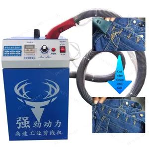 Electric Thread Suction Sewing Ends Cutting Machine Thread Cutter Double Head Motor Apparel Thread Trimming Machine Price - Image 4