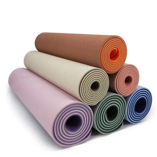 Factory Direct Wholesale Eco-Friendly Double Layer TPE Yoga Mat Non-Slip 6mm/8mm Fitness Exercise Mat with Custom Logo Print - Image 6