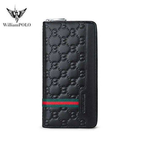 Luxury Designer Wallet Fashionable Leather Long Wallets for Men - Image 5
