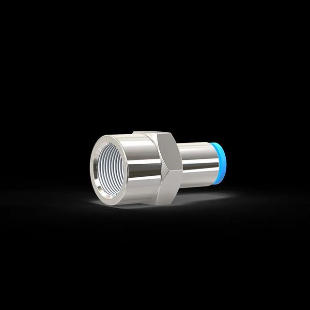 Female Connector -Uflow Automation Fluid Air Size 10 inch Color Silver No. of Pins 2 Max. Voltage 10 bar Material Stainless - Image 2