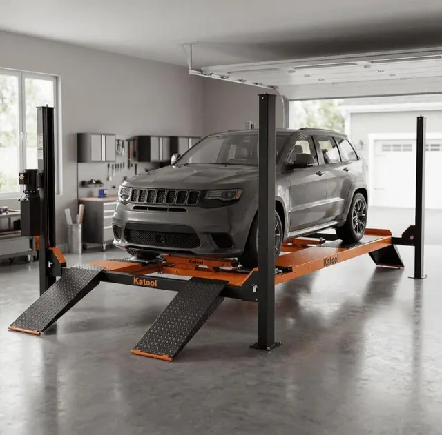 KT-4H110 11000 LB Four Post Car Lift Heavy Duty Vehicle Storage Lift - Image 2