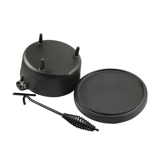 4 Sets 4qt Cast Iron Dutch Ovens for Camping and Outdoor Cooking - Image 2