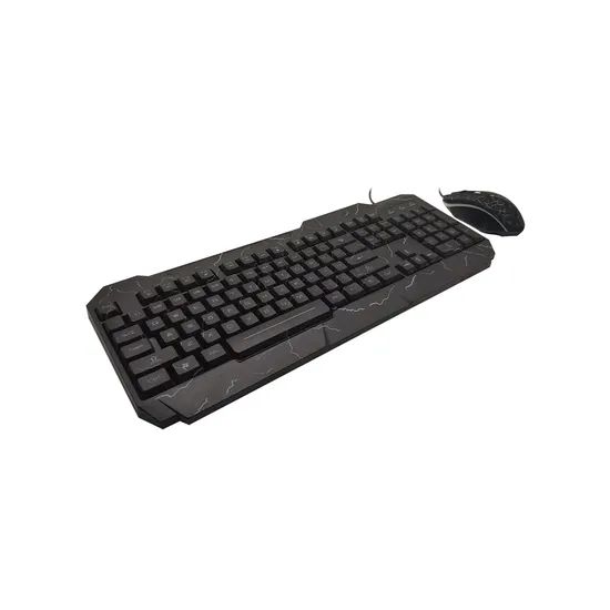 China Factory Cheapest Colored Crack Panel Keyboard Wired Gaming Keyboard and Mouse - Image 2