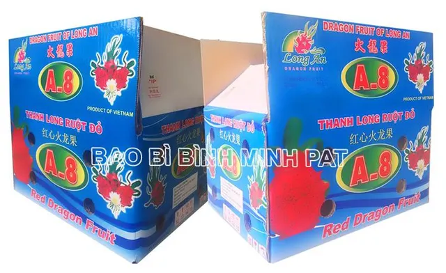 Packaging Corrugated Carton Box for Fresh Dragon Fruit Printed and Wax-dipped Custom - Image 2