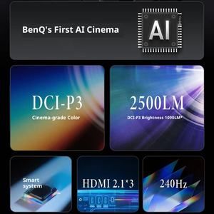 BenQ W2720i First AI Cinema Projector Home Theater 4K (90% P3 Color Gamut Delta E<3 HDR PRO) Android WiFi 3D 2500 Lumens - Image 5