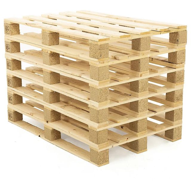 Durable Heat Treated EPAL Wooden Pallet for Heavy Load Transportation International Shipping and Factory Storage - Image 3