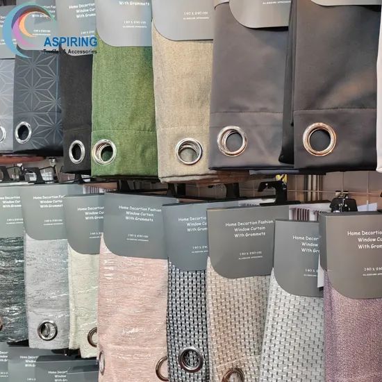 Linen Fabric Curtains MOQ 500PCS Shading 0.8 Sample Free Technics Woven Trademark HZ-ATA Style Embroidered Material - Image 4