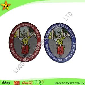 Embroidery Patch Style Sew-on Origin China Trademark OEM HS Code 58071000 Model NO. LJ-E0001 Technics Embroidered Border Merrow - Image 3