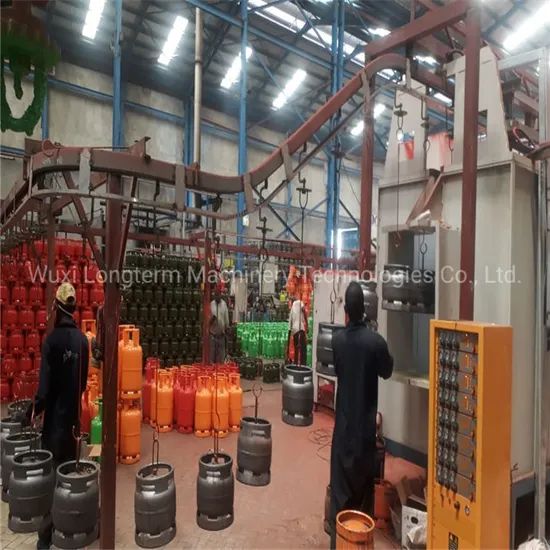Powder Coating Spray Booth for LPG Gas Cylinders, Electrostatic Powder Coating Line/System* - Image 5