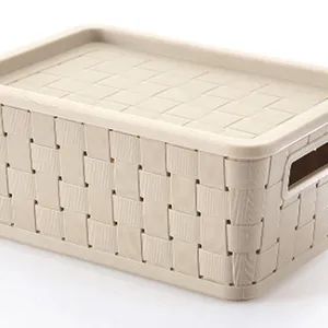 Cross Border Stackable Woven Rattan Faux Rattan Durable Baskets Storage & Organization - Image 6