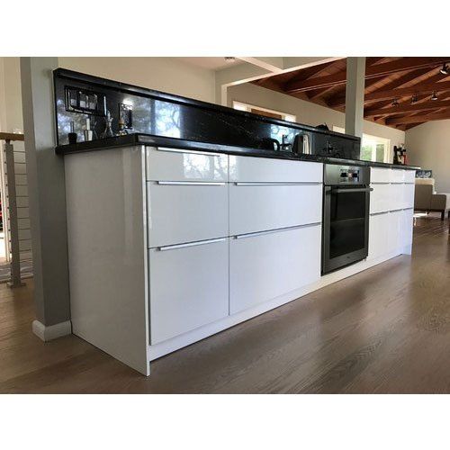 Acrylic White Glossy Kitchen Cabinet Color White Material Acrylic Appearance Modern Height 5 Feet (Overall Height) Price Range Rs - Image 1