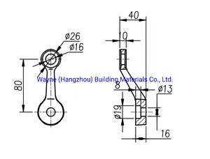160mm Stainless Steel Glass Spider with One Short Arms; Glass Fitting Hardware, Point-Fixed Curtain Wall Hardware with High Quality and Best Price - Image 4