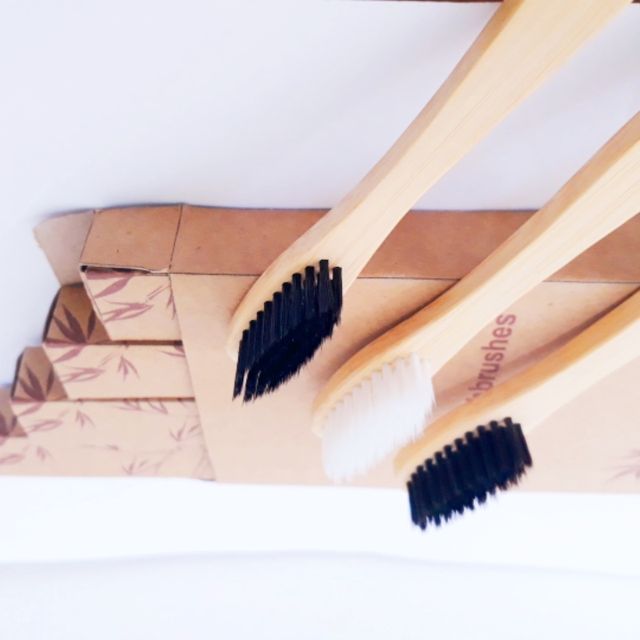 2020 Wholesale Price Bamboo Products 100% Organic Handle No BPA White Black Bristle Natural Eco friendly Bamboo Toothbrush eco-products - Image 1