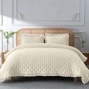 Comforters Classic Elegant Quilted Diamond Textured Reversible Bedspread - Image 2