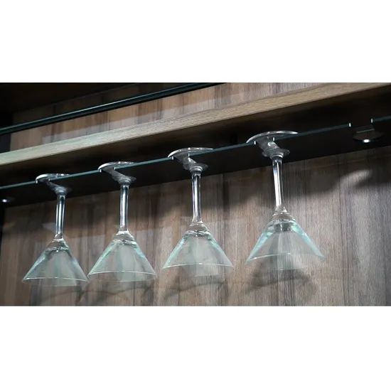 OEM Italian Furniture Hardware LED Racks Kitchen Aluminum Wood Wine Racks - Image 4