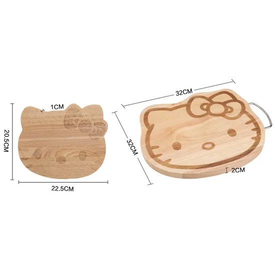 Hello Kitty Custom Engraved Kids Children Bamboo Wood Vegetables Fruits Bamboo Products Chopping Board - Image 3
