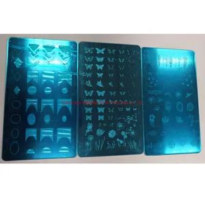 Colorful Embossed Designs Chemical Etching Stamping Nail Plates - Image 3