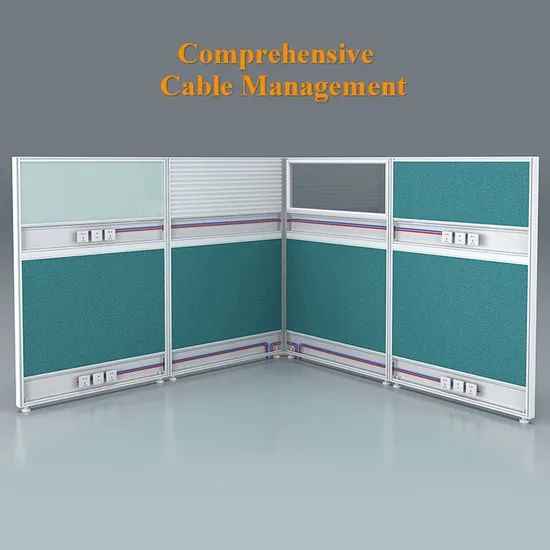 Cubicle Workplace Modular Office Table Workstations Four Seat Desk Partition - Image 5