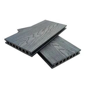 Composite Decking Mixed Color 3D Wood Pattern Decking Tiles WPC Decking Outdoor Engineered Flooring - Image 2