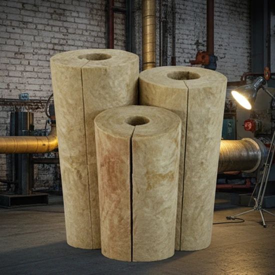 Rock Wool Pipe Shell for LNG Cryogenic Pipeline Outer Thermal Insulation Layer - Image 1