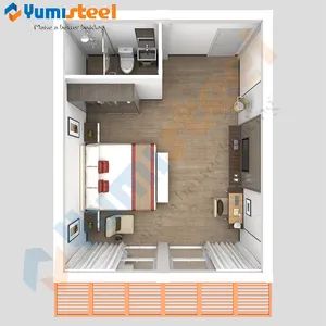Japanese Style Prefabricated Modular Steel Structure Building Hotel Apartment Camp Prefab Capsule House Container House - Image 5