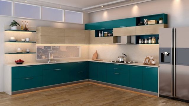 L shape Modular Kitchen Godrej Interior Warranty 10 Years Finish Matte & Gloss Brand GODREJ INTERIO Kitchen Shape L - Image 5
