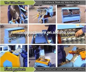 One Two Point Bamboo Wood Toothpicks Making Production Line Machine - Image 2