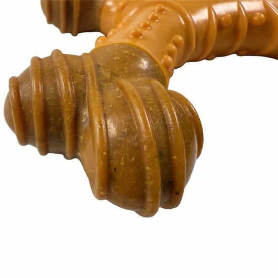 Customizable Durable Plastic Dog Toy in Irregular Bone Shape for Practice - Image 3