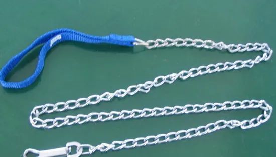 Dog Lead with Nylon Handle/PVC Handle Color Silver Condition New Trademark Haito Finish Polishing HS Code 73269010 Model NO. Link - Image 2