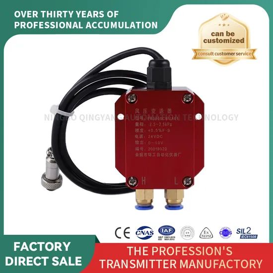 Wind Pressure (Differential Pressure) Transmitter Origin China IP Rating IP67 Specification PCS Certification ISO Trademark - Image 1