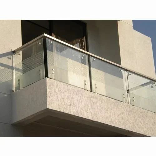 Satin Stainless Steel Glass Railing (12mm Clear) Finish Satin Glass Design Clear Glass Thickness 12mm Material Stainless - Image 4