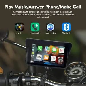 Factory Motorcycle Car Player IP67 Waterproof 7 Inch High Configuration Touch Screen Android Car DVR Bluetooth Navigation GPS Motorcycle Player - Image 6