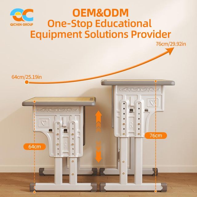 Factory Wholesale School Furniture Ergonomic Adjustable Desk and Chair Set Safe Height-Adjustable School Desk for Classroom - Image 5