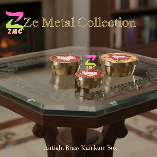 Brass Sindoor Dibbi, For Home Occasion Daily Use Features Air Tight Material Solid Brass Usage/Application Home Design Beautiful - Image 5