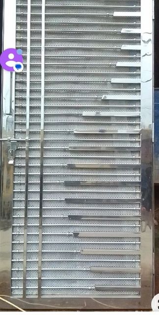Stainless Steel Metal Doors, For Home Color Brown Height 80 Inch Type Of Door Single Usage/Application Home Surface Finishing - Image 5