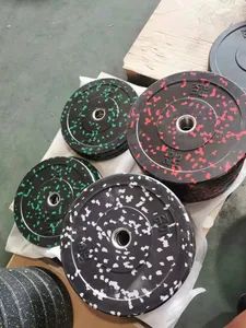 Custom Logo Rubber Fleck Weight Plates for Free Weight Training - Image 5